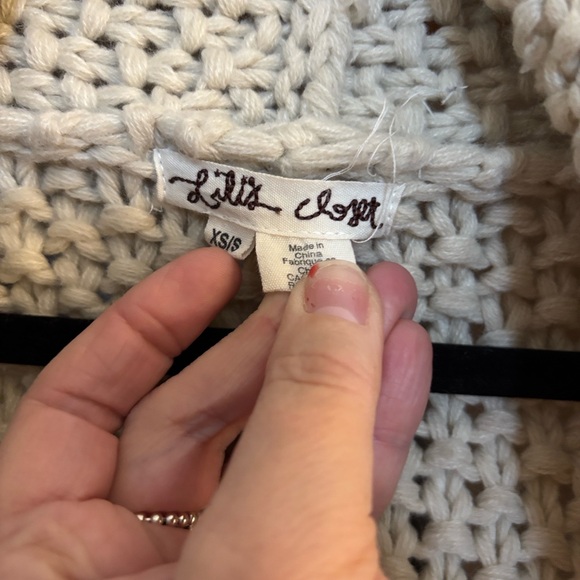 Lilla P Cream Cable Knit Cardigan - Picture 2 of 4